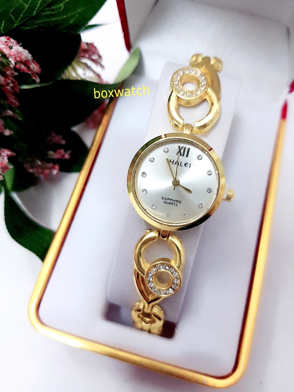 ĐỒNG HỒ NỮ Halei LẮC TAY ĐÍNH ĐÁ THỜI TRANG