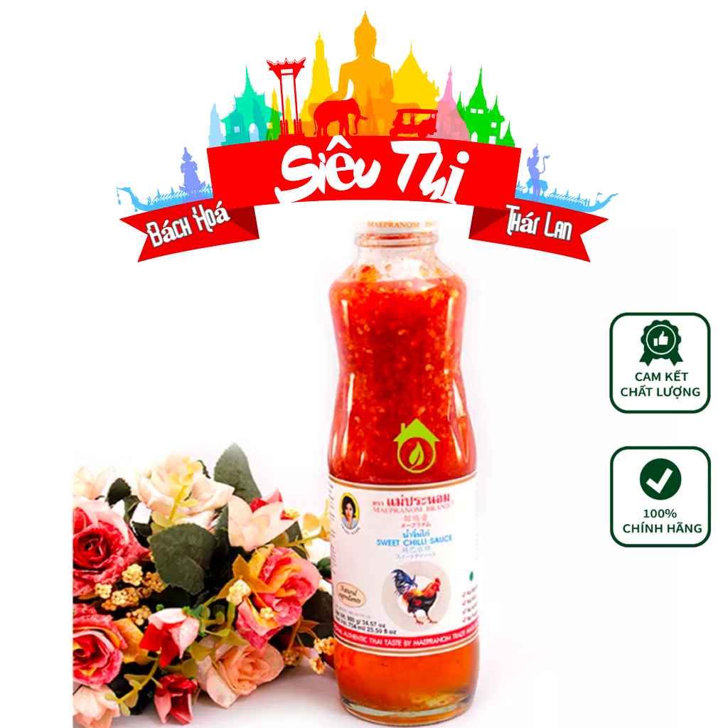 Sốt tương ớt Chua Ngọt Mae Pronnom Sweet Chilli Sauce thái lan 260g