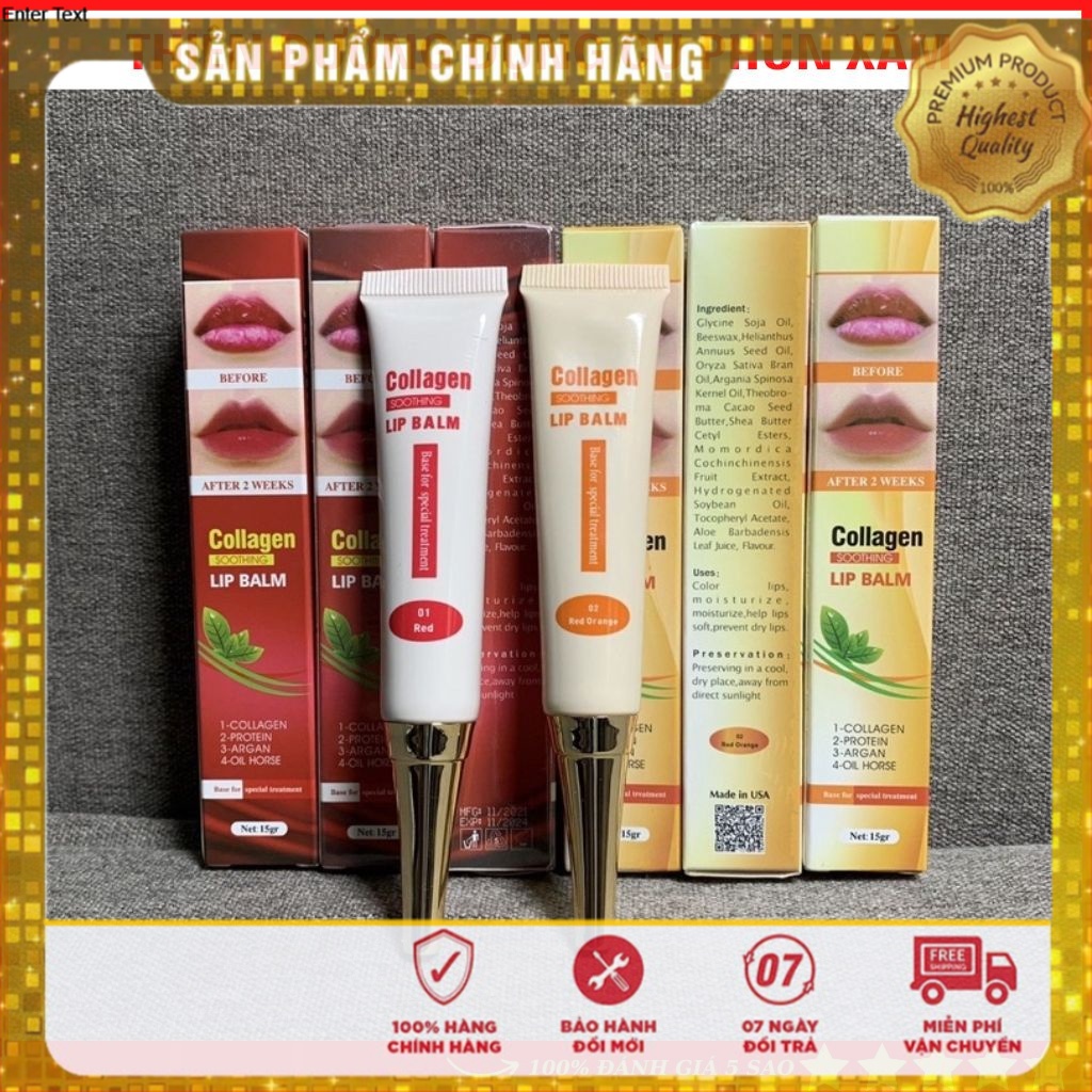 Dưỡng kích màu môi collagen lip balm dcpx, son dưỡng sau xăm thẩm mỹ