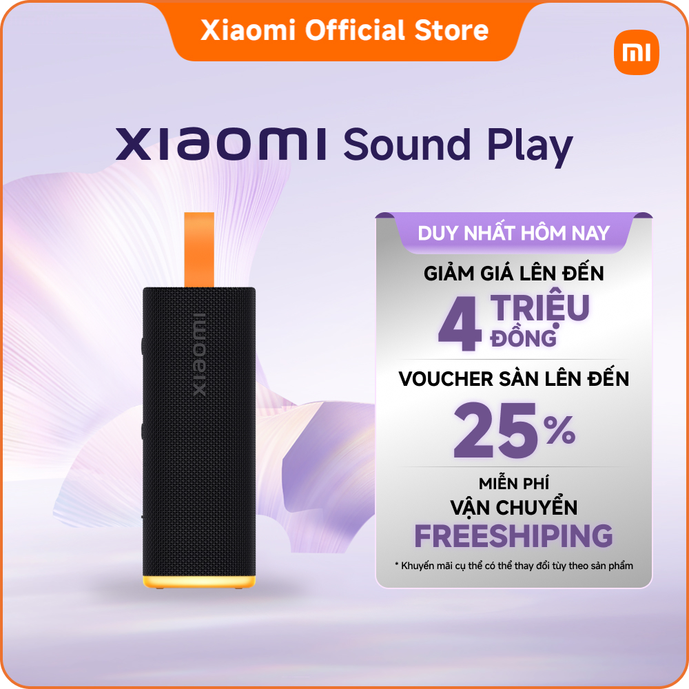 Loa bluetooth Xiaomi Sound Play | Công suất 18W cho âm thanh mạnh mẽ, nổi ba chiều | Kết nối tối đa 100 thiết bị với Auracast để chia sẻ âm nhạc | Ghép nối TWS để có âm thanh nổi ba chiều stereo