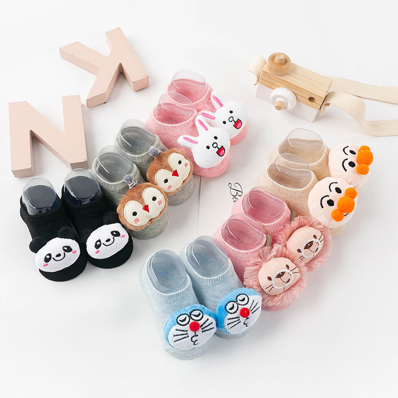 [HCM]Vớ cổ ngắn cho bé sơ sinh [0-12 tháng] thiết kế 3D con vật hoạt hình xinh xắn chống trượt ngộ nghĩnh cho bé trai bé gái