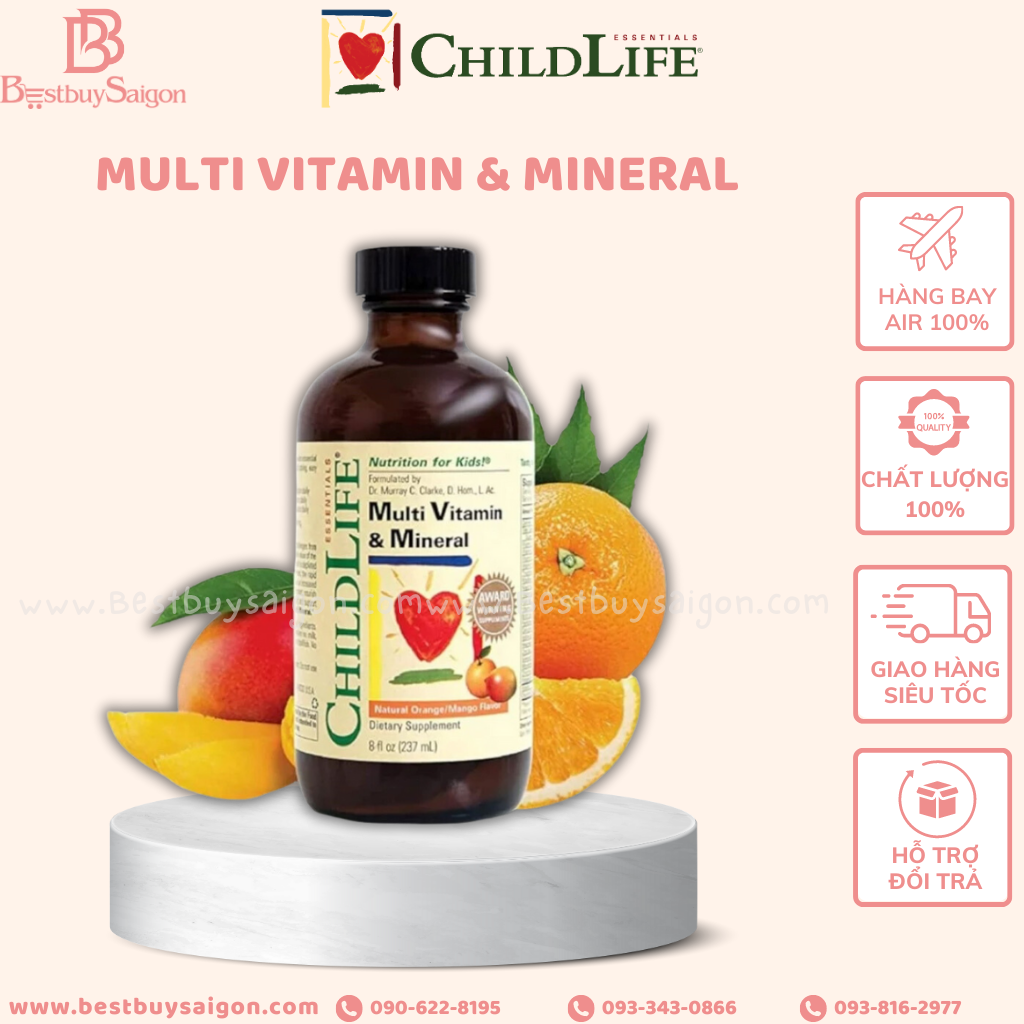 Date 2025 - childlife multi vitamin & mineral 237ml - vitamin tổng hợp cho bé của mỹ