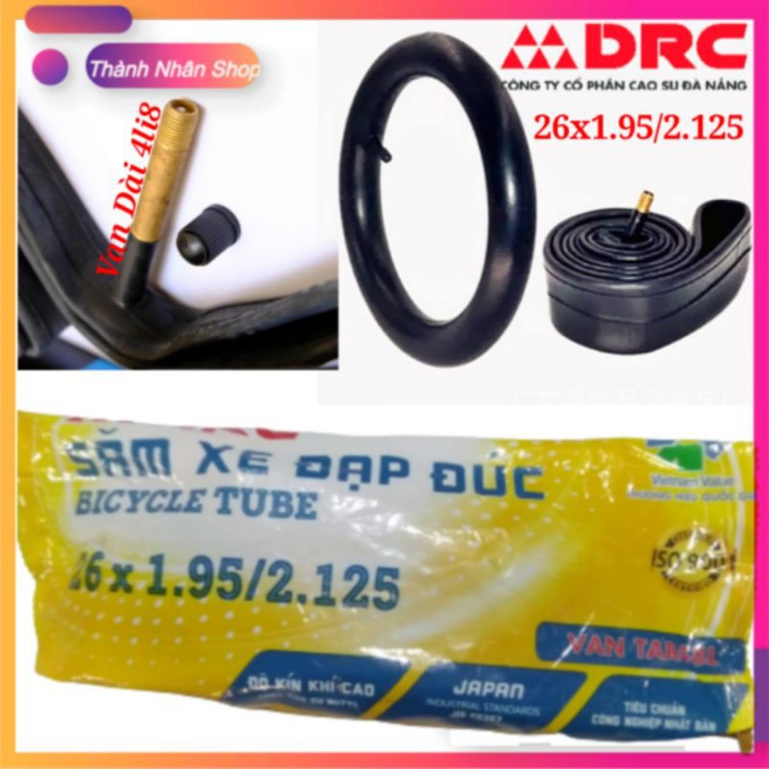Ruột xe đạp 26x1.95/2.125 drc