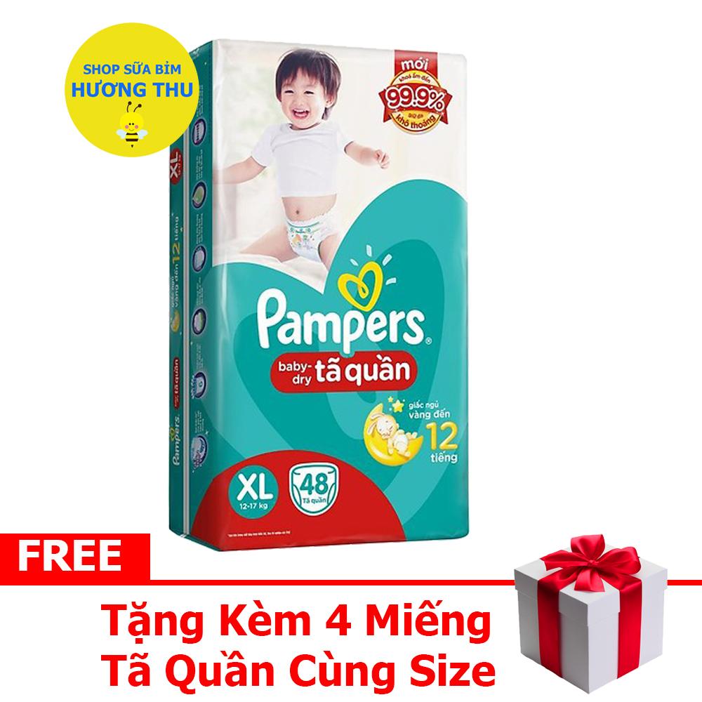 Tã/bỉm quần pampers size xl 48 miếng , tặng kèm 4 miếng tã quần