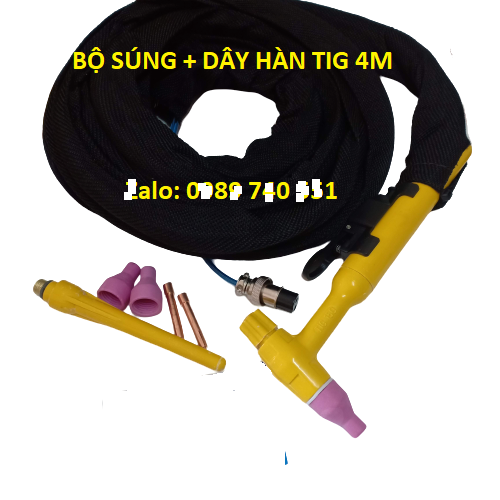 Bộ s.úng và dây hàn tig dài 4m qq 150