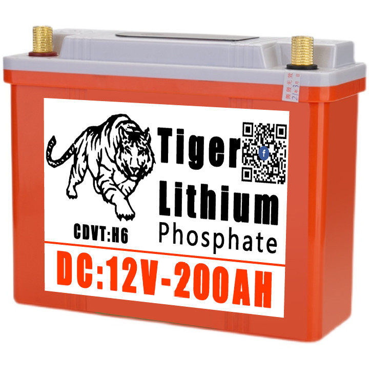 Pin Lithium TIGER 12V 200AH chống nước mẫu CDVT H6