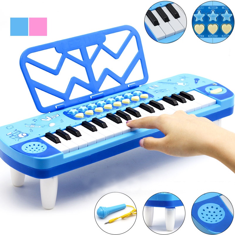 Đàn piano kèm mic cho bé, đồ chơi có nhạc cho bé giúp bé phát triển khả năng âm nhạc
