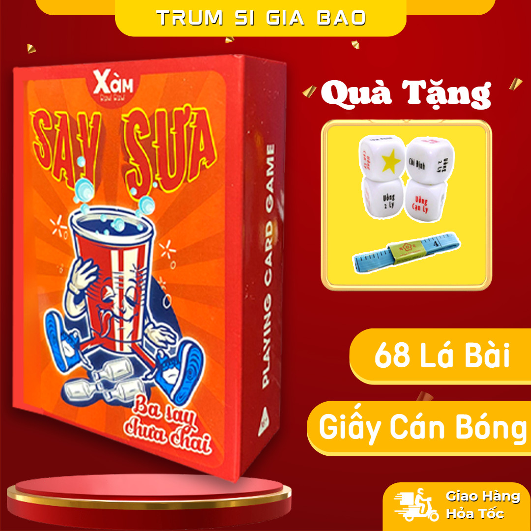 Bộ bài drinking game XÀM phiên bản SAY SƯA , bộ bài ăn nhậu uống 68 lá hot trend