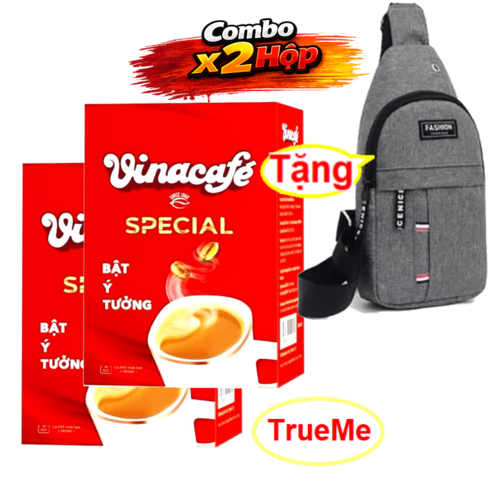 [Tặng Túi Đeo Chéo] Combo x2 Hộp Cafe Vinacafe special (18gói x 17g/hộp) - cafe hoa tan - ca phe sua - cafe sua - ca phe chon - cafe hoa tan - ca phe chinh hang - true me - TrueMe TrueMeNews vinaspec18 LazadaTrueMe