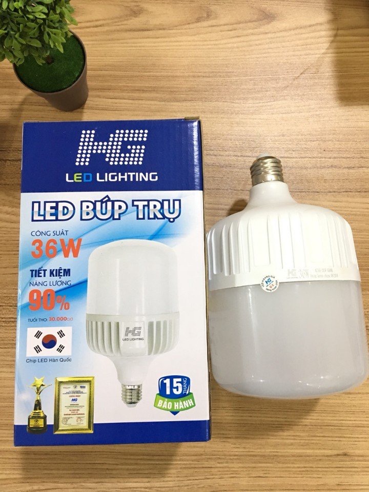 Bộ 2 bóng đèn led Bulb chống nước 36w ( ánh sáng trắng)