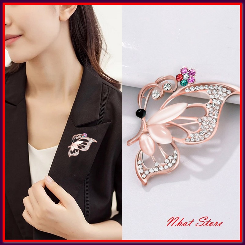 Ghim cài áo bướm xinh thời trang hàn quốc - cài áo ca21