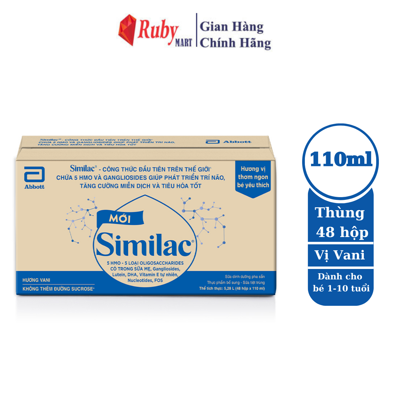Thùng 48 hộp sữa bột pha sẵn similac iq 110ml dễ uống