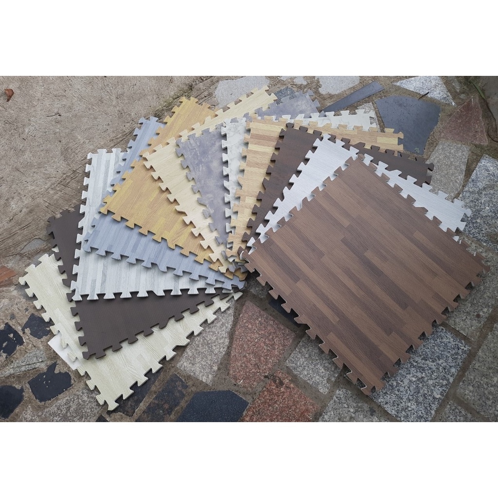 Túi nóng◐∈ Thảm xốp vân gỗ các loại kích thước 60cm x 60cm x 1cm