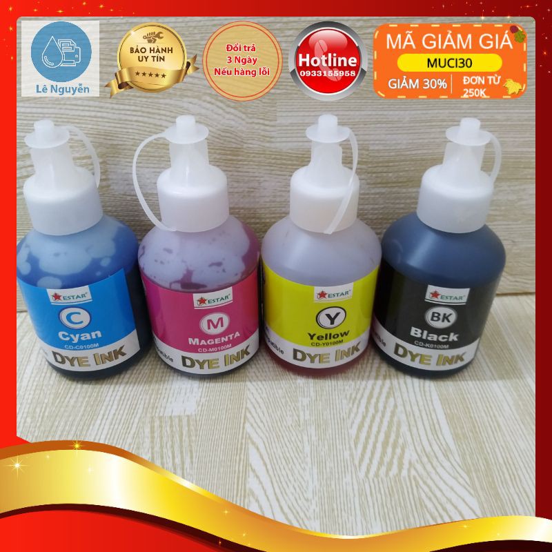 Mực nước cho máy in phun hp 100ml | mực estar