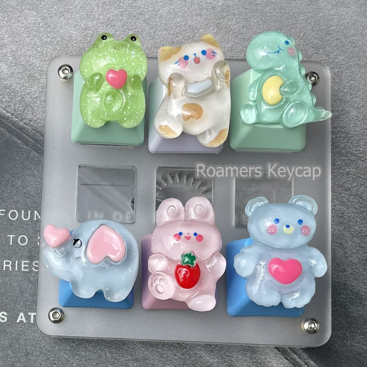 Nút Bàn Phím Cơ Lấp Lánh Dễ Thương Khủng Long Keycap