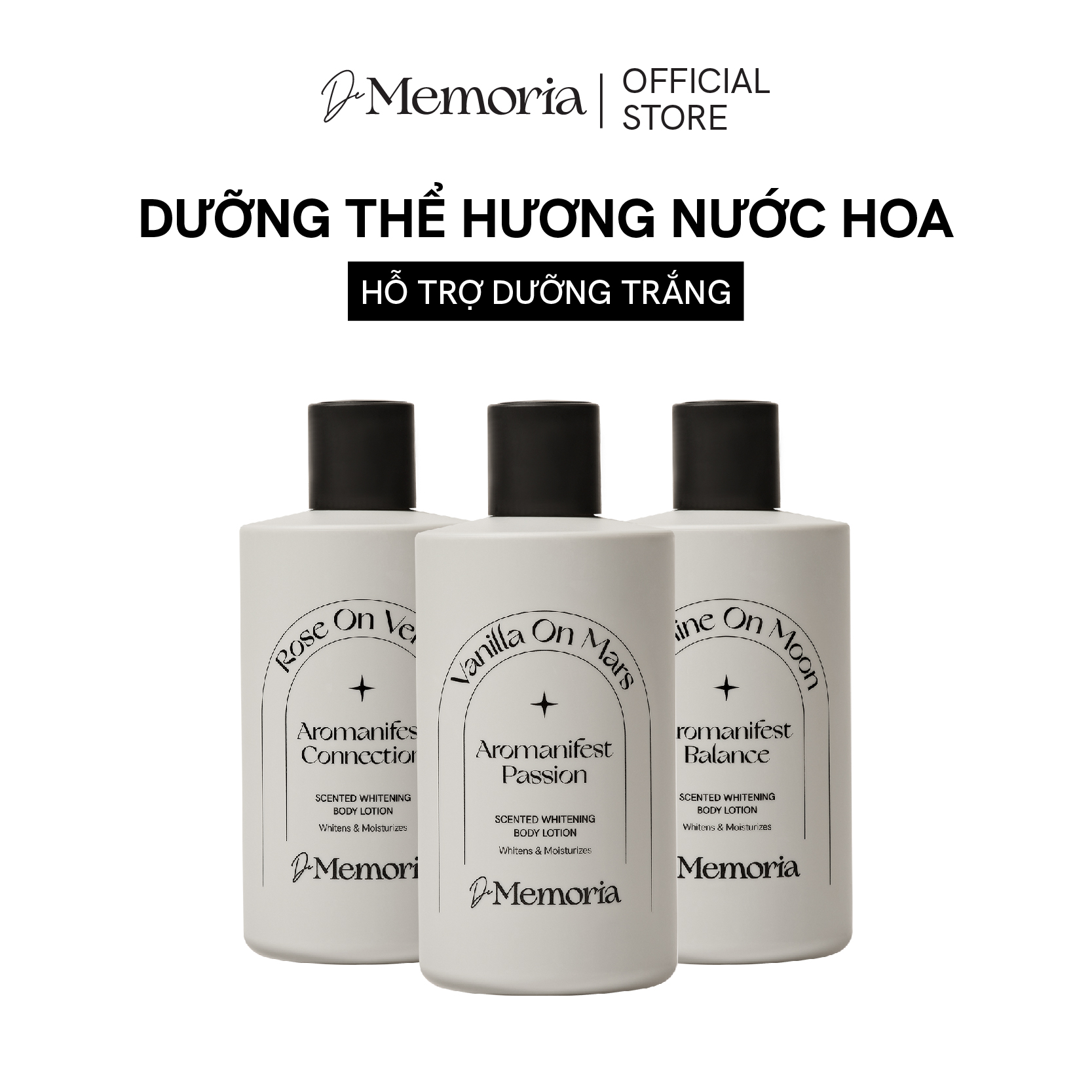 Dưỡng Thể Trắng Da Hương Nước Hoa Thư Giãn De Memoria Scented Whitening Body Lotion 300ml