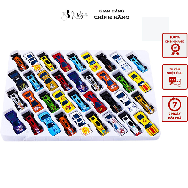 Set 50 mô hình ô tô bằng sắt hợp kim nhựa cao cấp, siêu bền cho bé