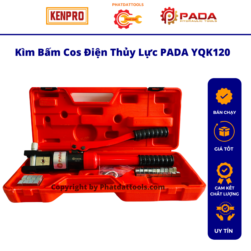 Kìm ép đầu cos thủy lực yqk 120-phạm vi ép 10-120mm2