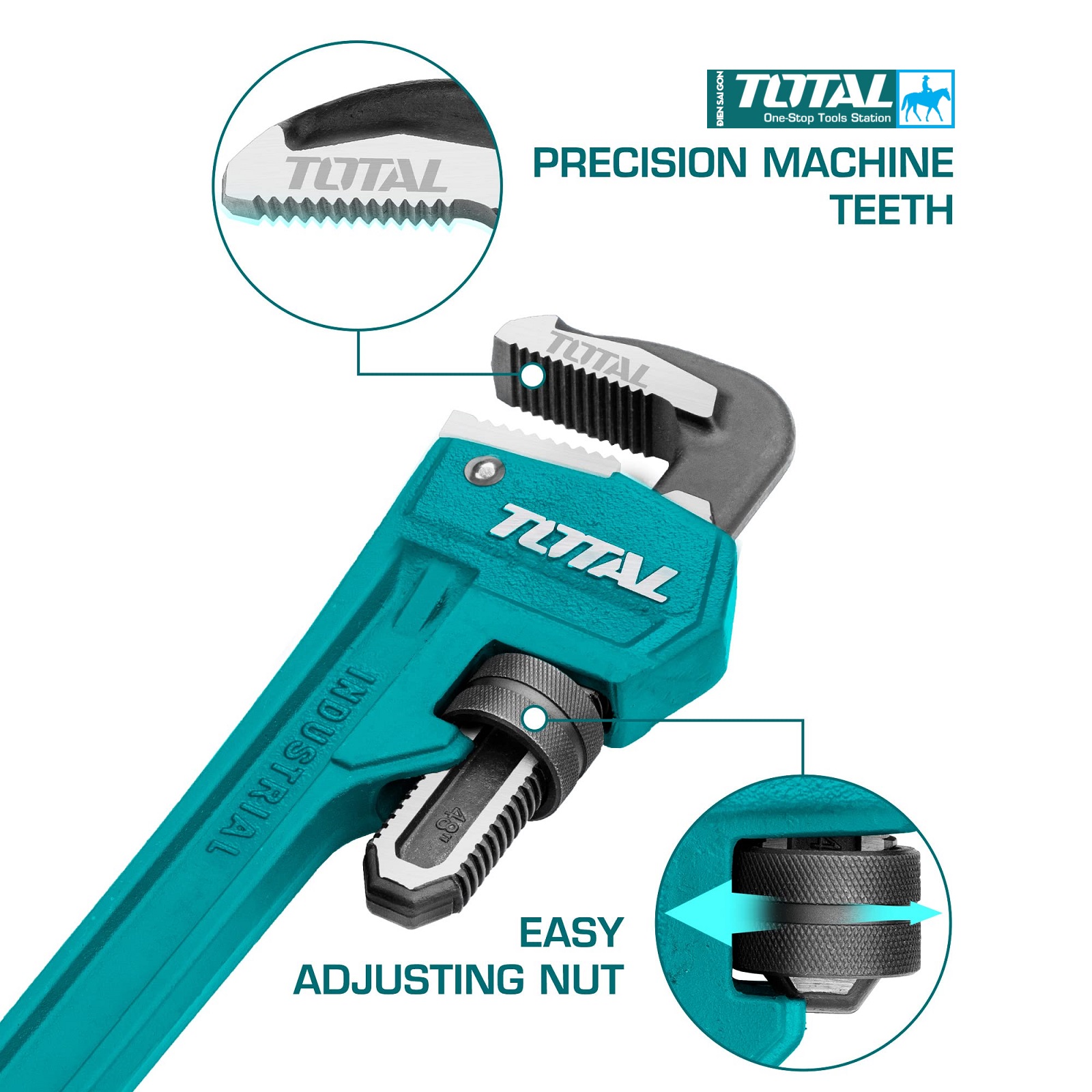Mỏ lết răng 350mm 14inch total tht171146