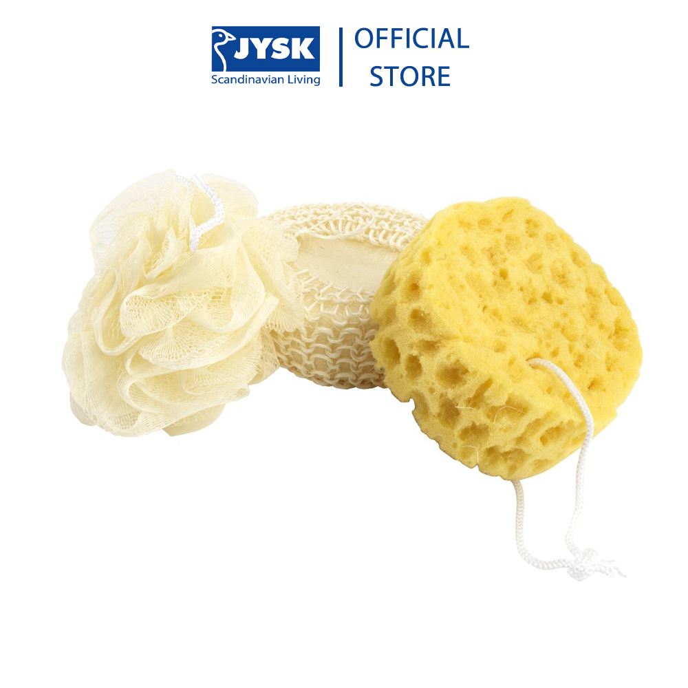 Bộ 3 xốp tắm | JYSK Ljunga | màu tự nhiên