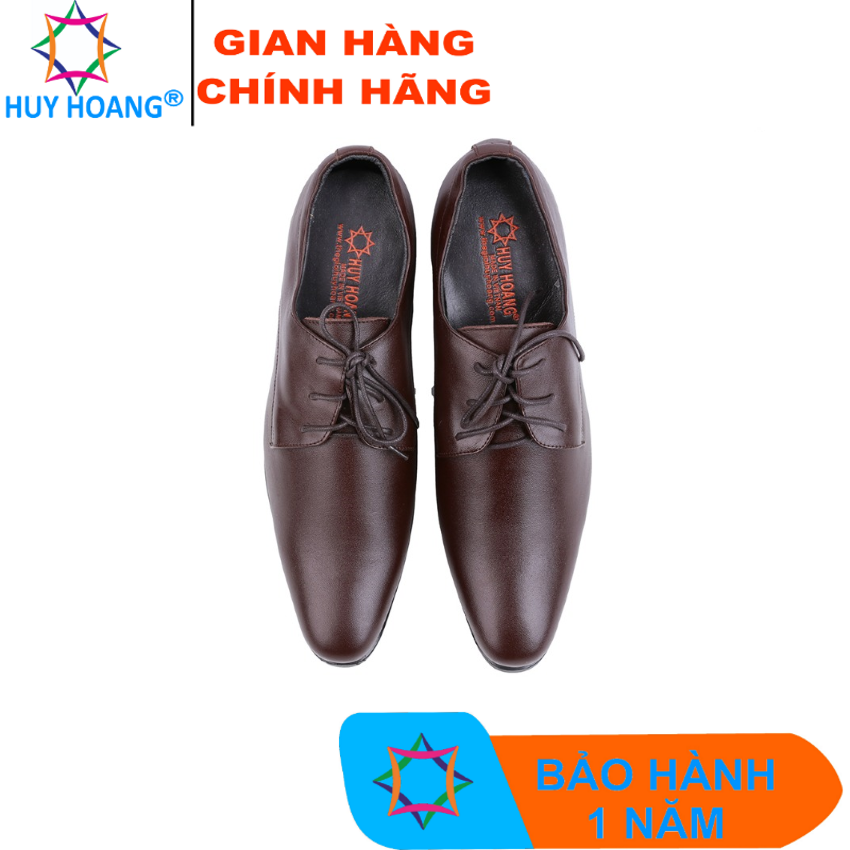 Giày tăng chiều cao da bò cột dây màu nâu TH7716