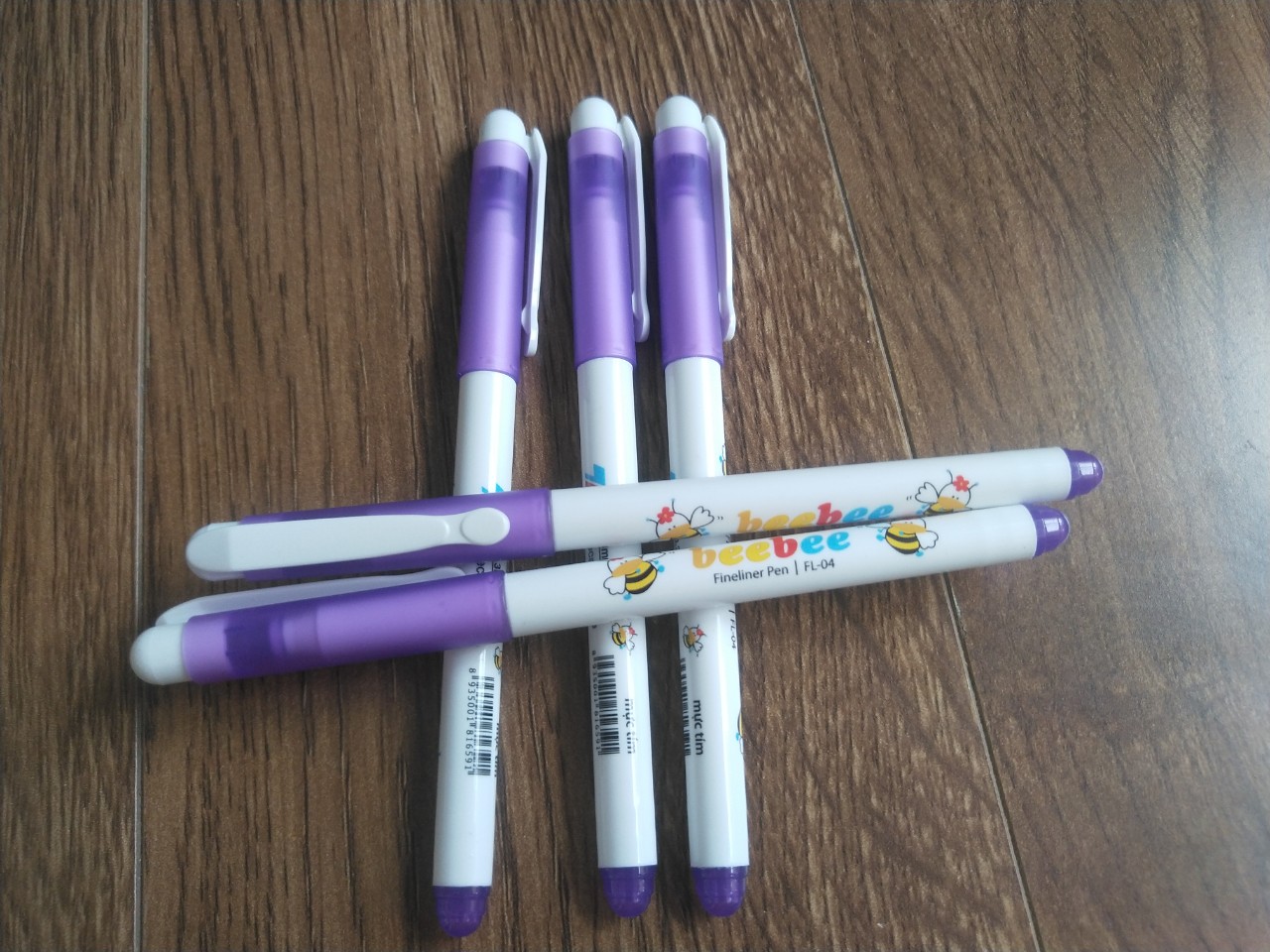Bút dạ kim mực tím thiên long FL04 -combo 5 chiếc hàng công ty chính hãng có vat