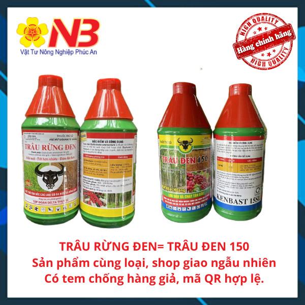 Trâu rừng đen 900ml Glufosinate ammonium 150 g/lít premium additives 850 g/líttotal ingredients 1000 g/lít