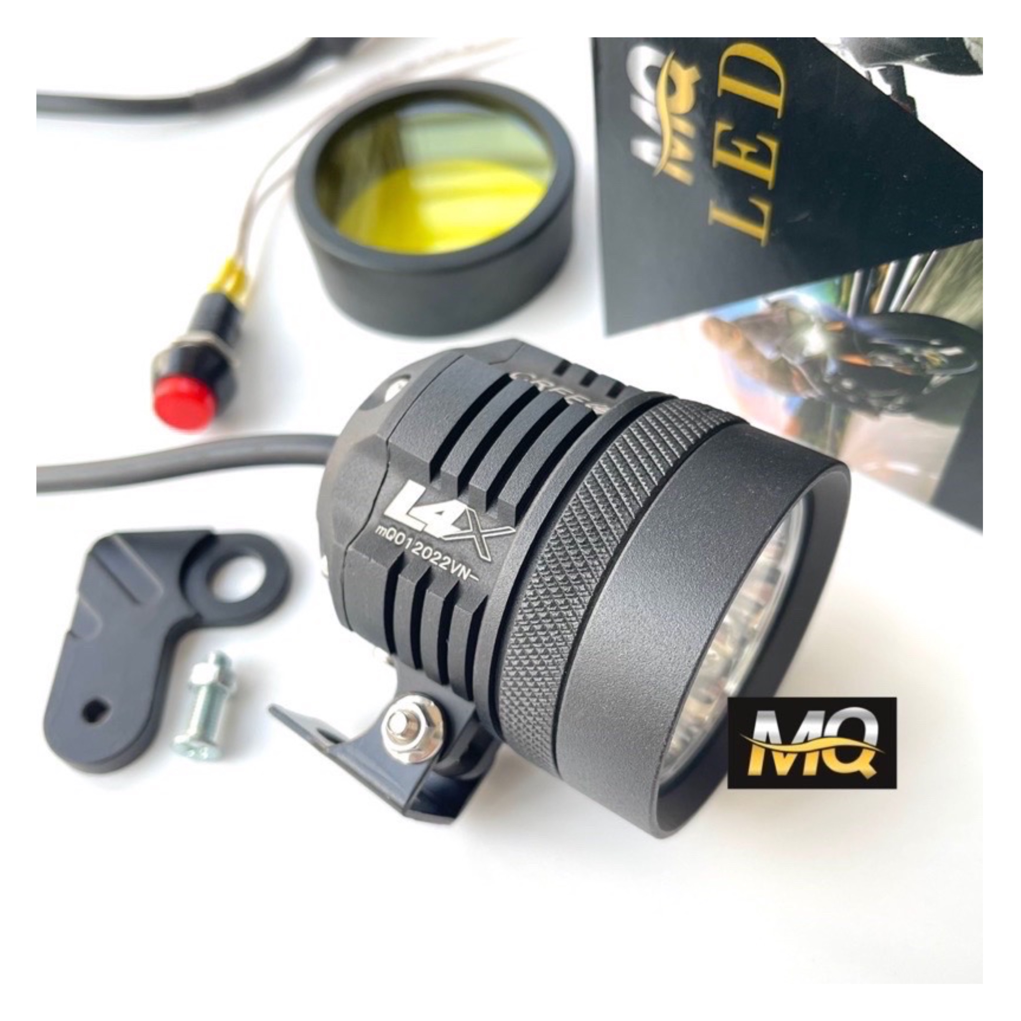 ĐÈN TRỢ SÁNG L4X 35W CREE LOẠI 1 CHÍNH HÃNG mQ CHÓA ĐÈN SÂU , VỎ ĐÈN CNC + TẶNG BỘ  PHỤ KIỆN HÓT