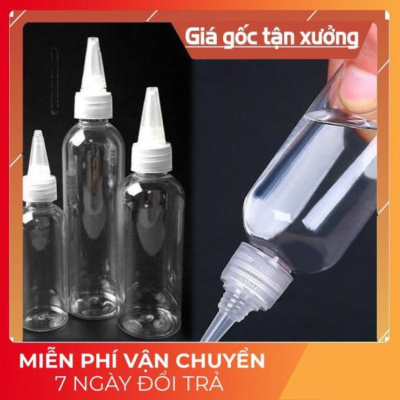 Chai lọ nhựa pet nút nhọn chiết mỹ phẩm 20ml/30ml/50ml/100ml - chai nhựa nút nhọn / chai chiết mực