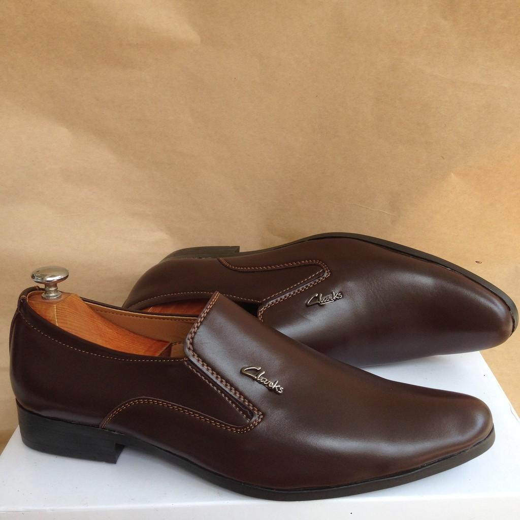 Giày Tây Nam - Giày tây nam trơn màu nâu - GN12 - GD3110