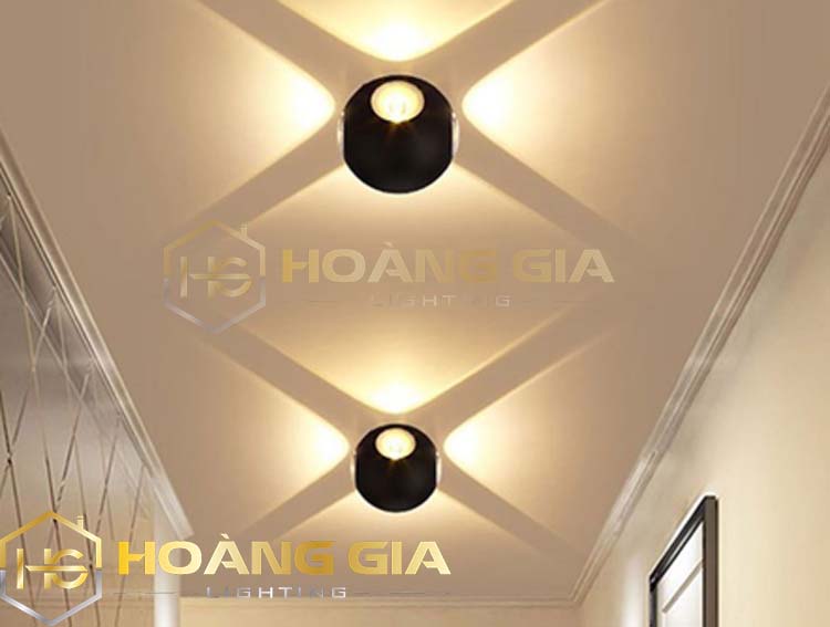 Đèn tường - đèn trang trí hắt tường 4 chiều - 12w chống nước 198 - hg lighting - bảo hành 12 tháng