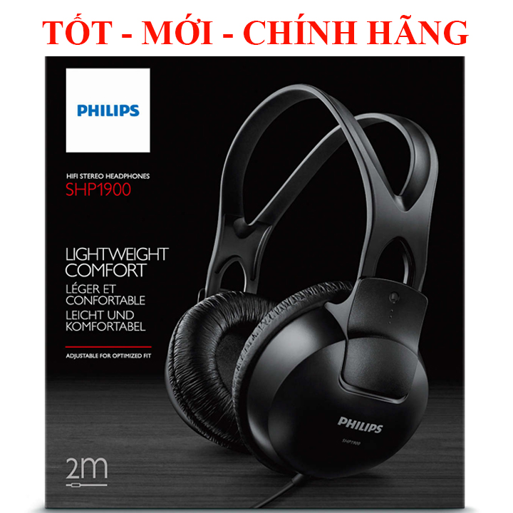 Tai nghe bas mạnh treble trong philips shp1900/10