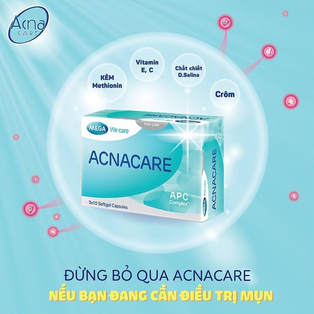 Viên uống giảm mụn acnacare giảm nhờn cho nam và nữ