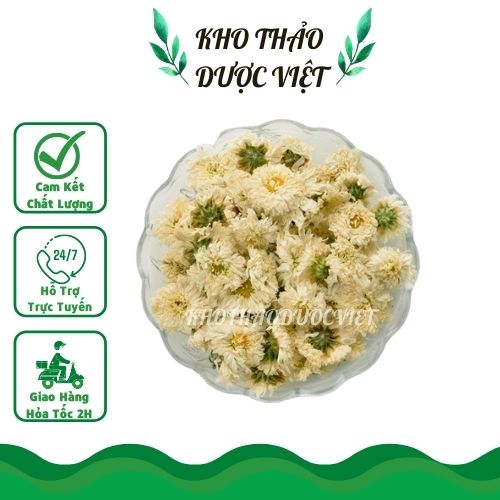 100 gr hoa cúc trắng sấy khô nguyên bông.