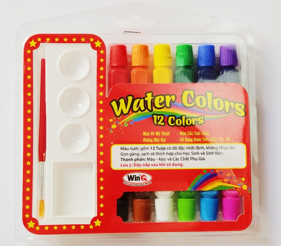 [HCM]Bộ vẽ 12 Màu nước WinQ - Water Colors