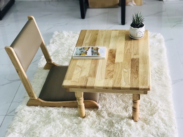 Bàn trà chân tiện xếp gọn 60cm X 90cm ngang