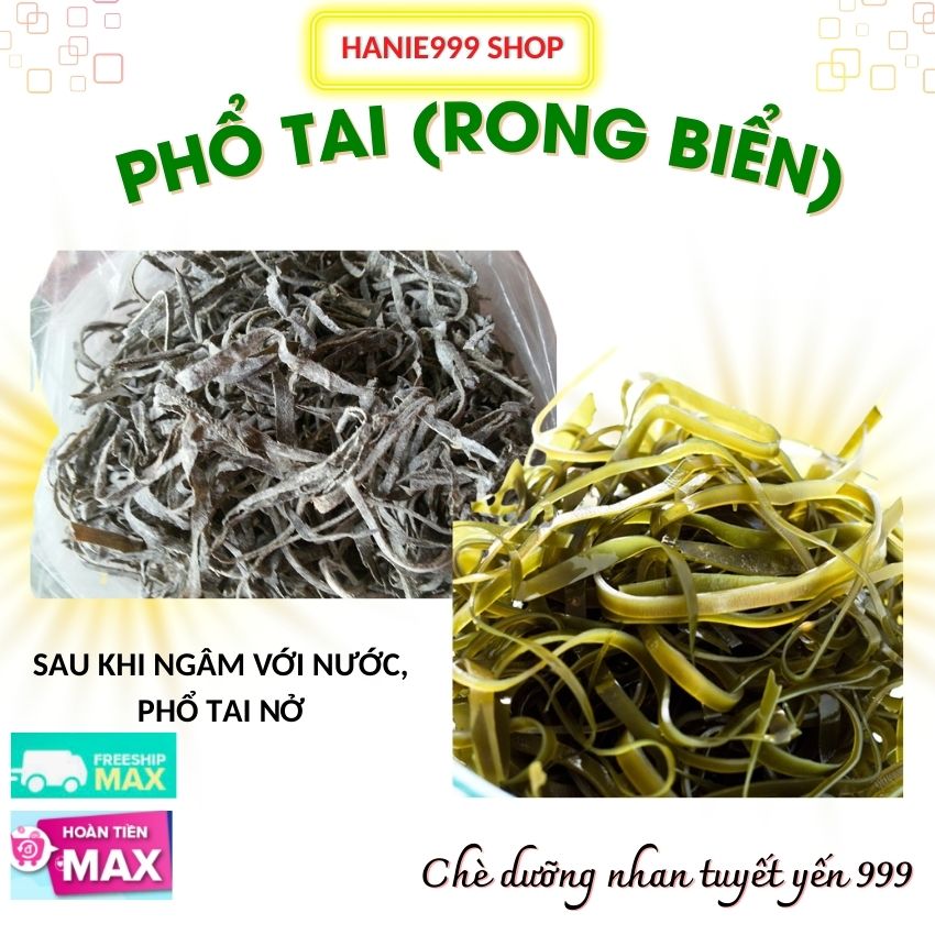 100 gr Phổ tai (rong biển) cắt sợi, nguyên liệu nấu chè, hầm canh- Hanie999 Shop-Hanie 999