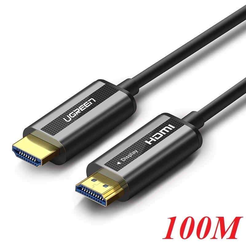Ugreen 50222 100m màu đen cáp tín hiệu hdmi chuẩn 2.0 sợi quang cao cấp hd132