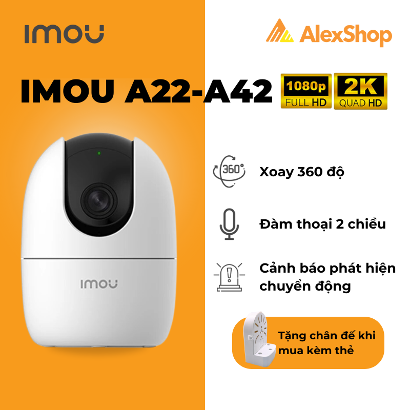 Camera Imou A52 / A42 / A22 / Ranger RC, Xoay 360, Báo Động Đàm Thoại 2 Chều - Camera Trong Nhà Chính Hãng