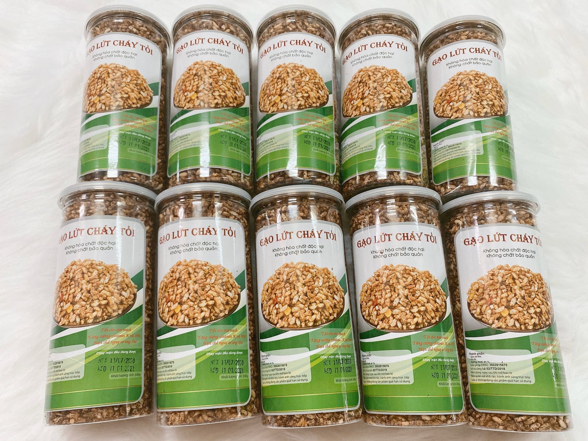 Combo 10 hủ gạo lứt cháy tỏi