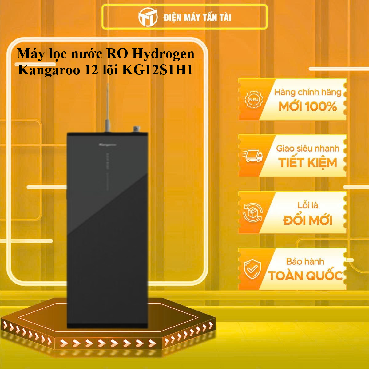 Máy lọc nước RO Hydrogen Kangaroo 12 lõi KG12S1H1 - GIAO TOÀN QUỐC - CHỈ MIỄN PHÍ HCM
