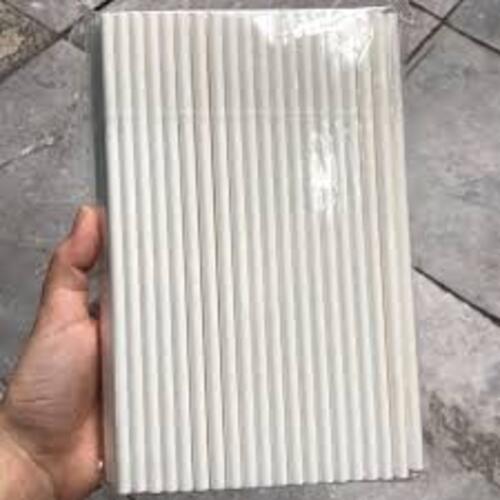 100 ống hút giấy Biogreen màu trắng thân thiện môi trường phi 6, 8, 10