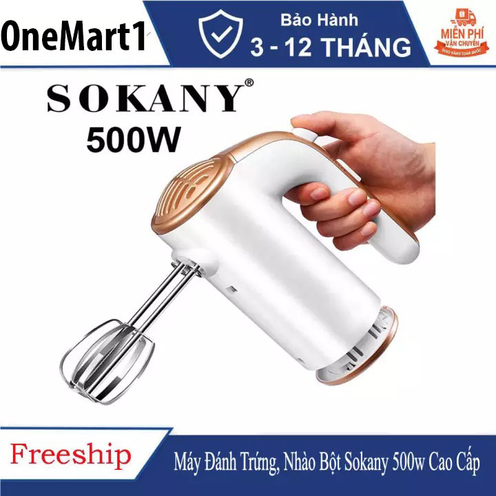 [ Thanh Lý 50% ] Máy Đánh Trứng SOKANY Tạo Bọt Cà Phê Đánh Bột Làm Bánh Máy Cầm Tay 5 Tốc Độ Cực Mạnh Công Suất Lên Tới 500W , Siêu Khỏe, Siêu Tiện Dụng, với Công Nghệ Nhật Bản, Thiết Kế Nhỏ Gọn, An Toàn khi Sử Dụng