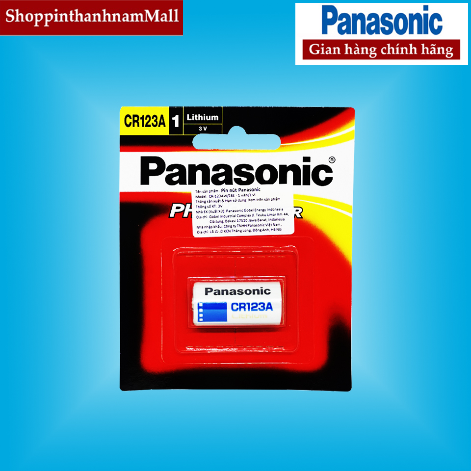 Pin CR123A Panasonic lithium 3V chính hãng
