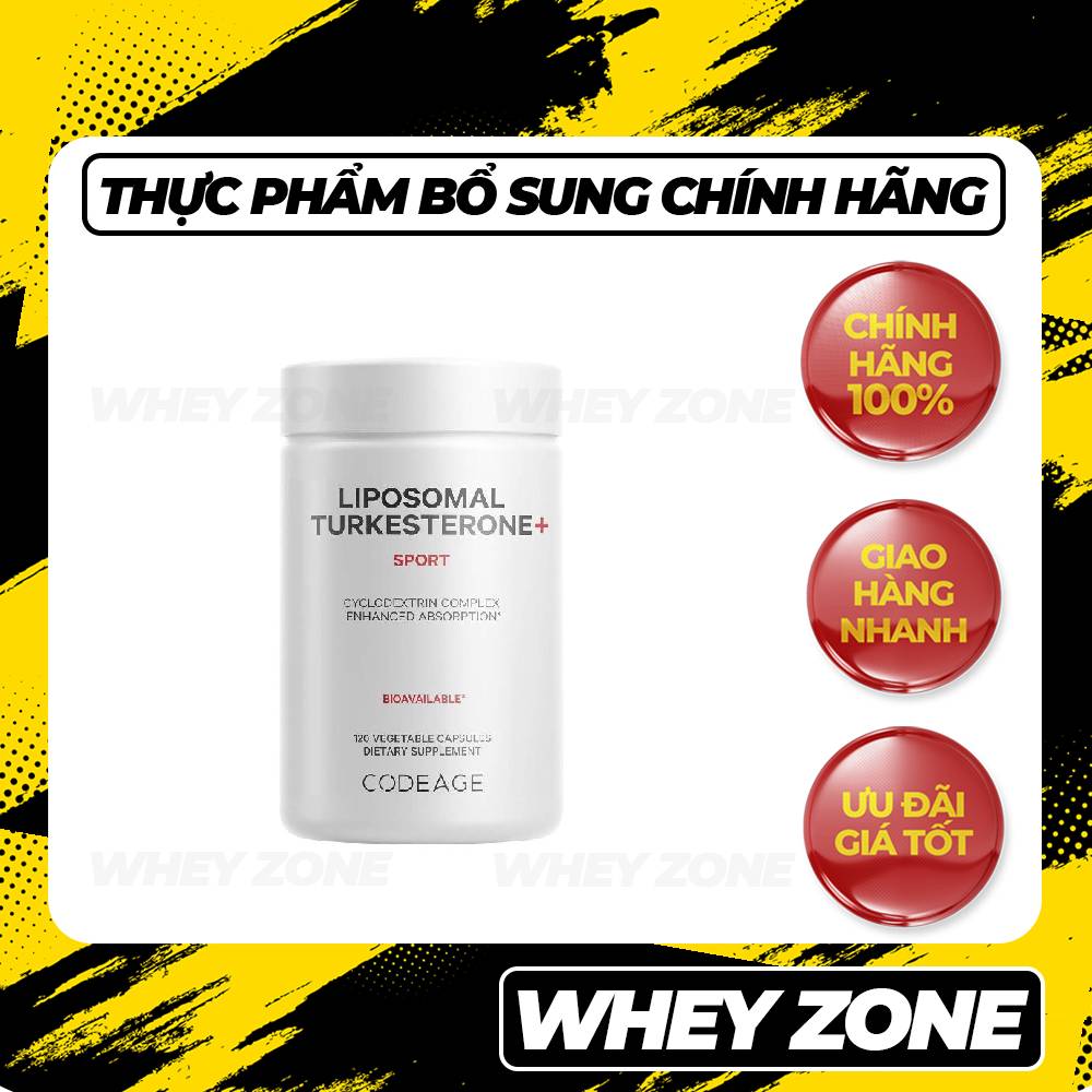 Codegae Liposomal Turkesterone+ 120 Viên – Hỗ Trợ Sức Khỏe Toàn Diện