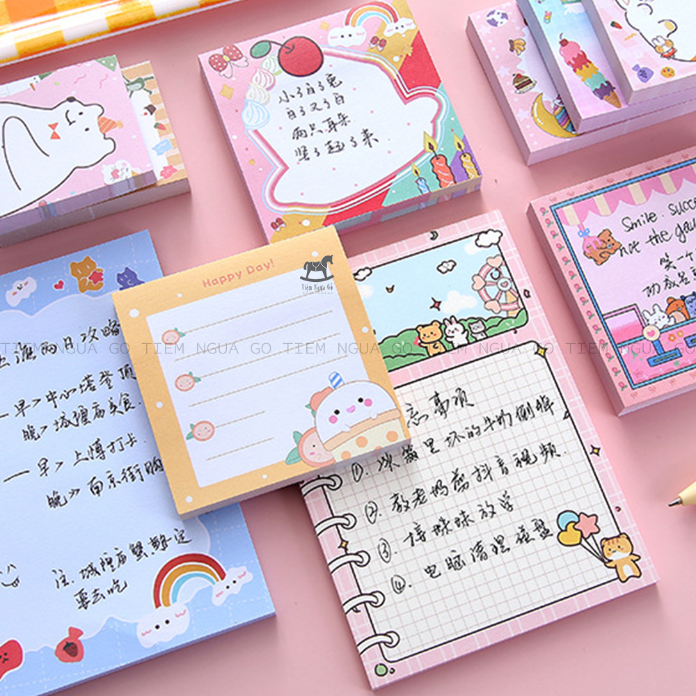 Tập 80 Sticky Note Kẹo Ngọt Giấy Note Ghi Chú Cute Dễ Thương Trang Trí Bullet Journal - Tiệm Ngựa Gỗ