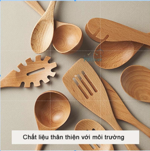 Dụng cụ gắp salad, vá múc cơm, vớt mì spaghetti bằng gỗ hiệu p&q của lock&lock p-1052 p-1053 p-1055