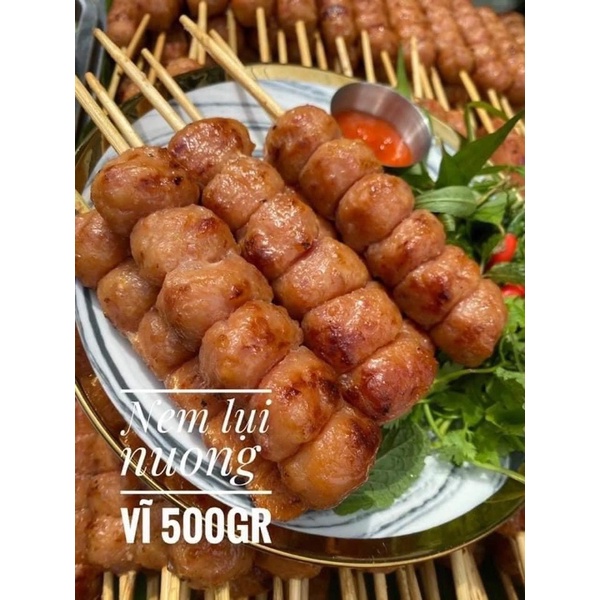 Nem Lụi Nướng Xiên que - 1gói 500gr 25 viên (giao tphcm)