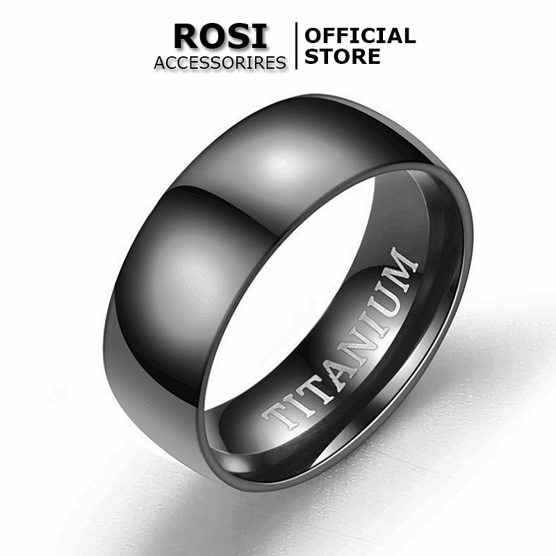 Nhẫn nam đen tuyền khắc Titanium cực ngầu
