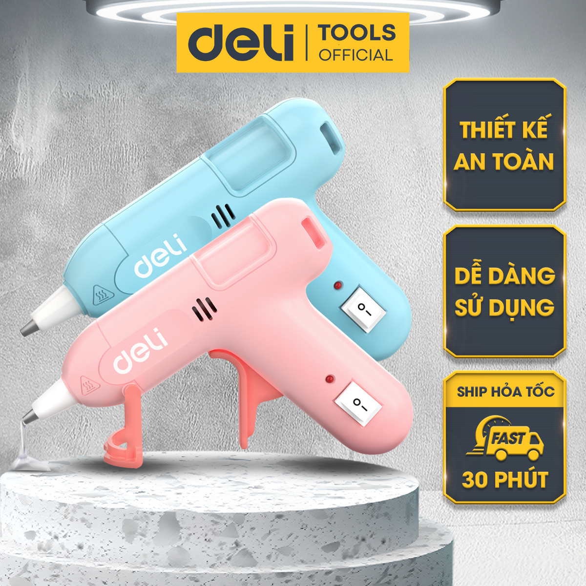  Súng Bắn Keo Nến Silicon Deli 20W Chất Lượng Cao - Kích Thước Nhỏ Gọn Dễ Dàng Sử Dụng - DL390021   DL390022 